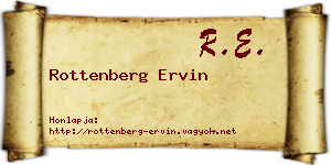 Rottenberg Ervin névjegykártya