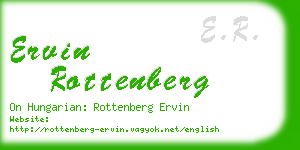 ervin rottenberg business card